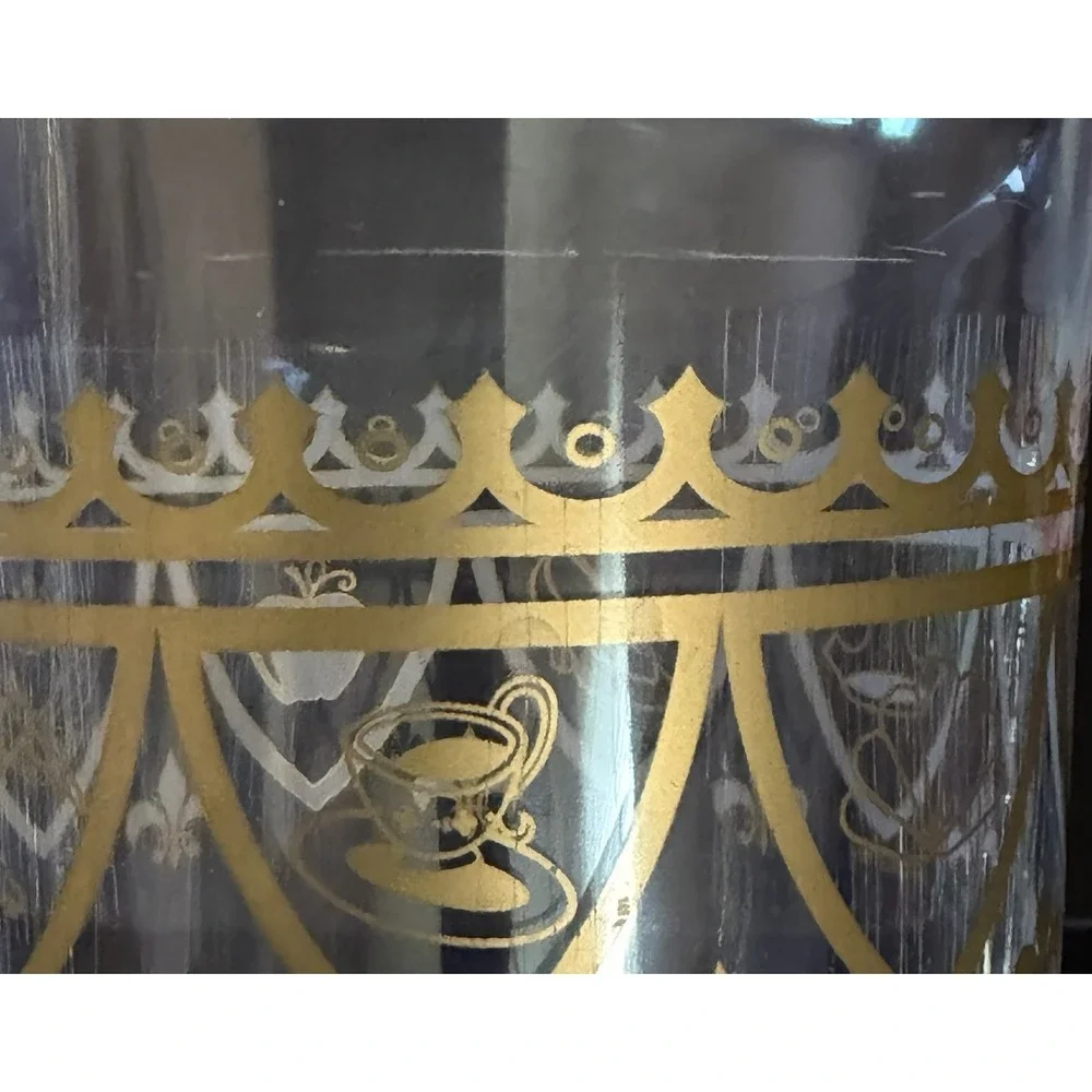 Disney Parks Be Our Guest Light Up Goblets Beauty Beast Cup Gold Castle Souvenir